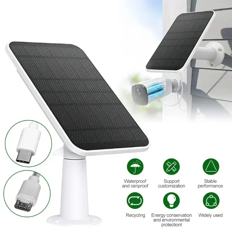 9.8ft Extension Cord Solar Charging Board, Wall Bracket Kit for Eufycam 2 Series Garden Surveillance Camera