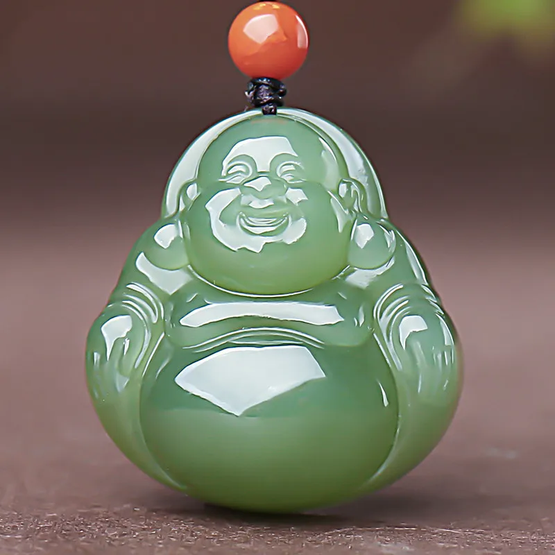 

Fine Jewelry Natural Hetian Nephrite Jade Women's Jade Buddha Pendant