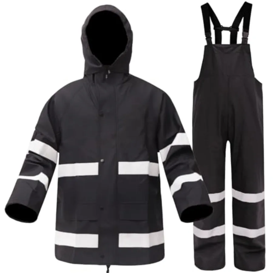 

Rizzon Rain Suits for Men Women Waterproof Heavy Duty Rain Gear Hi-Vis Rain Jacket and Pants for Fishing Camping