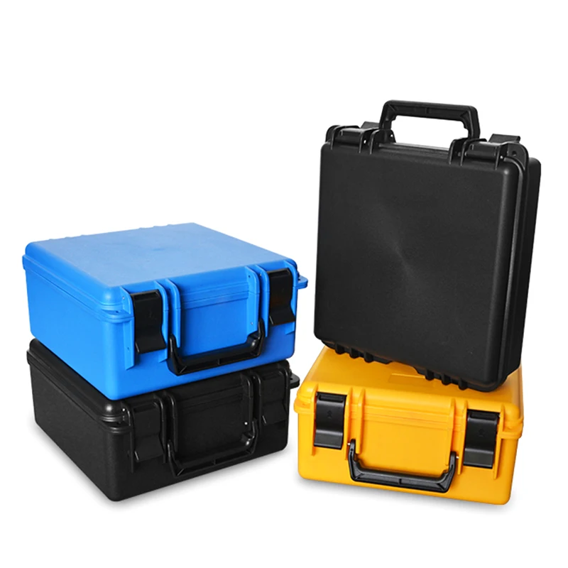 1Pc Portable Plastic ToolBox Safety Instrument Tool Box Outdoor Suitcase Equipment Hardware Tool Case shockproof With Foam