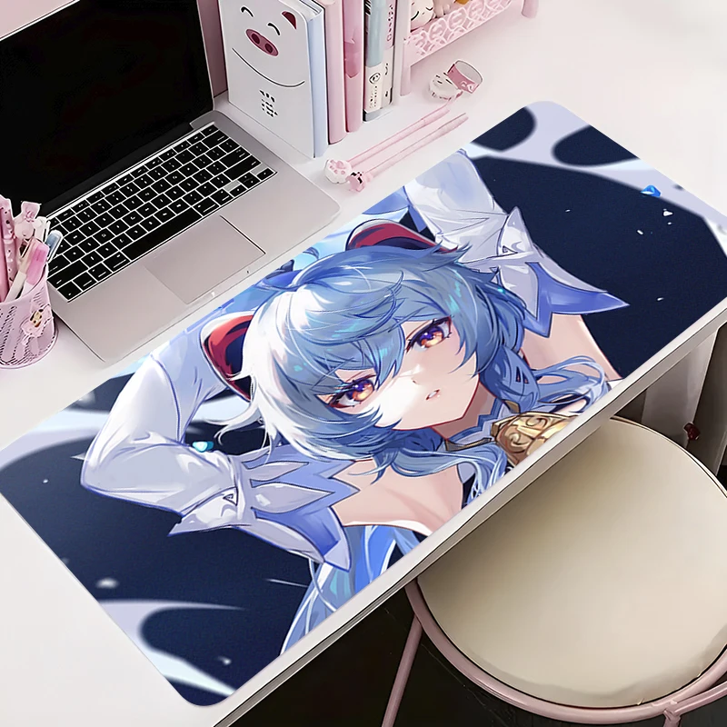 

Mouse Pad Office PC Accessories Keyboard Mat Anime Pattern Anti-slip Rubber Cute Mousepad Gamer G-genshin Impact Ganyu Desk Mat