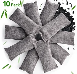 10pcs Bamboo Charcoal Bags Air Purification Activated Charcoal Bags Indoor Closet Toilet Moisture Resistant Odor Absorber