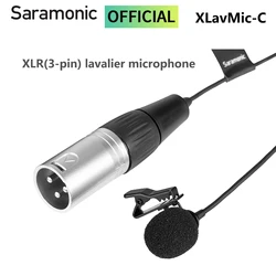 Saramonic XLavMic-C XLR(3-pin) Cardioid Lavalier Lapel Microphone for DSLRs Cameras Audio Mixer Interviews Youtube Streaming