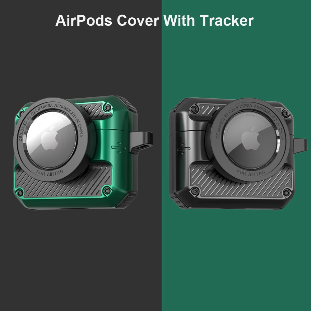 Locator Earphone Carabiner Airtag Frame Cover For AirPods 3 Pro 2 Case For Apple AirPods Earphone Headphone Protection Shell