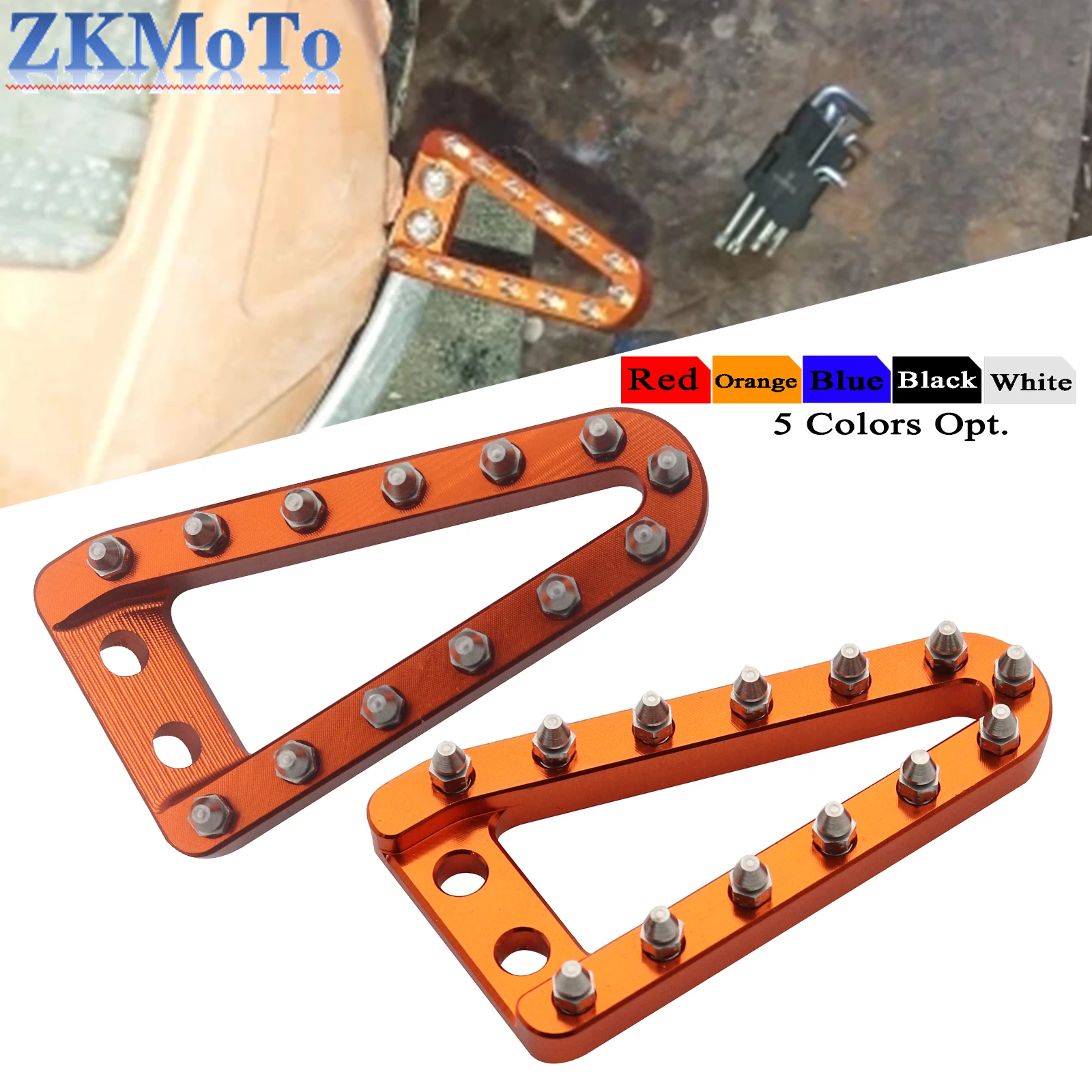 Motorcycle Extension Rear Brake Pedal Lever Step Plate Tip For KTM XC SX SXF EXC XCF XCW XCFW EXCF Tpi 6D 125-530 2008-2022 2023