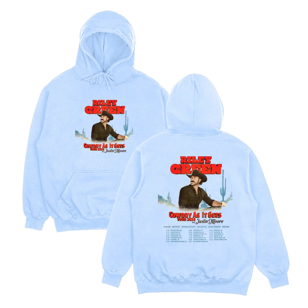 

Cowboy As Itgets Tour 2026 Hoodies New Riley Green Country Music Gift for Fans Unisex Sweatshirts Men's Clothes Unisex Pullovers