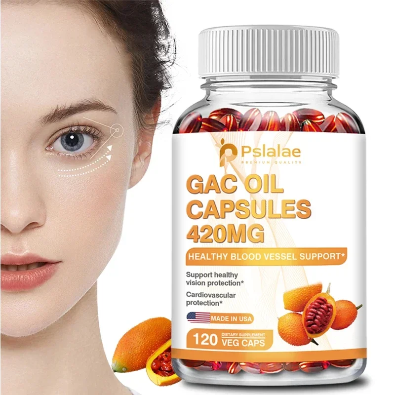 

Gac Oil 420mg - Supports Heart Health, Improves Skin, Antioxidant, Non-GMO