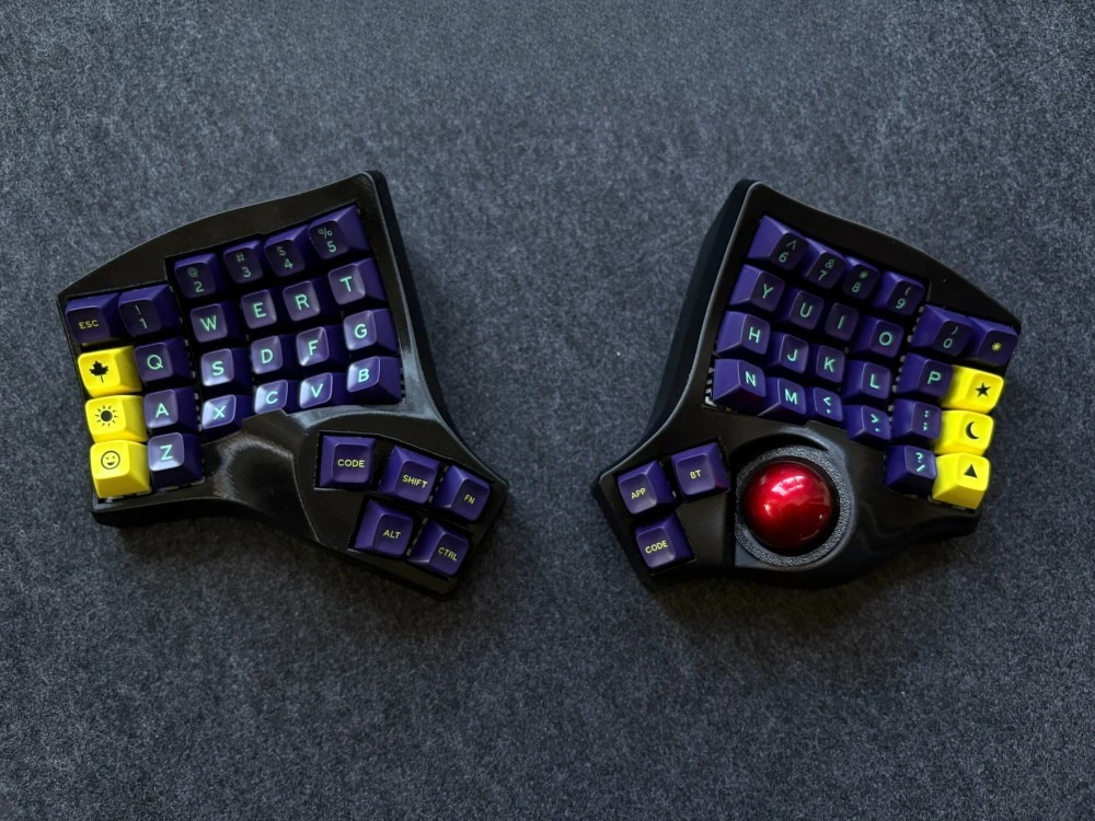 Charybdis MK2 Kit Keyboard Kustom Kabel Nirkabel Bluetooth Hotswap Trackball Split Keyboard Mekanis QMK/ZMK Gamer Teclado