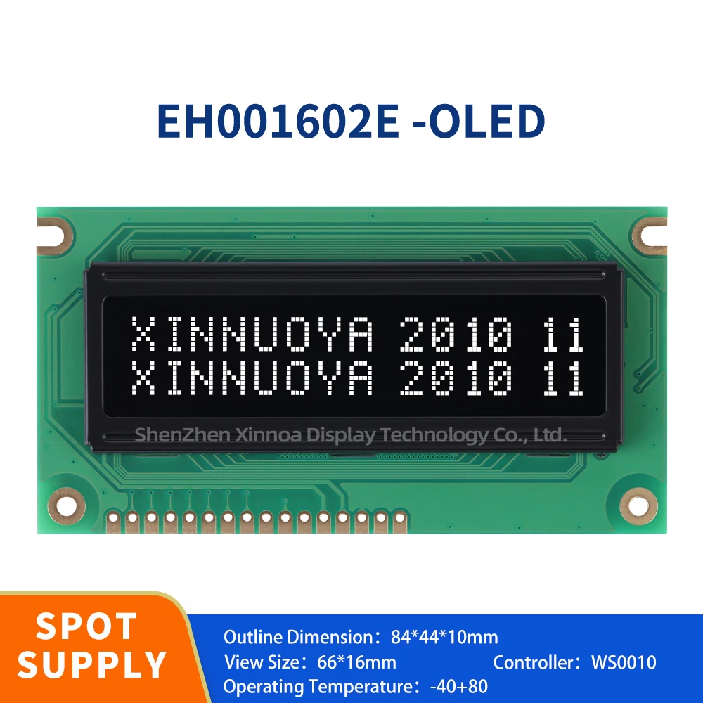 Real OLED Display Screen 16PIN Parallel Interface Compatibility 1602 162 Character LCD Module Display LCM Screen Built In WS0010