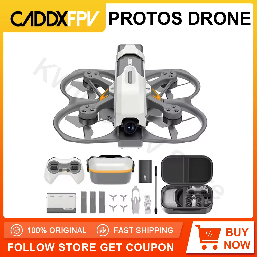 CADDXFPV Protos FPV Drone RTF Kit ASCENT Digital HD System 1080P 60FPS 2S 840mAh ELRS Remote Contro Ascent Goggles 2S Charger