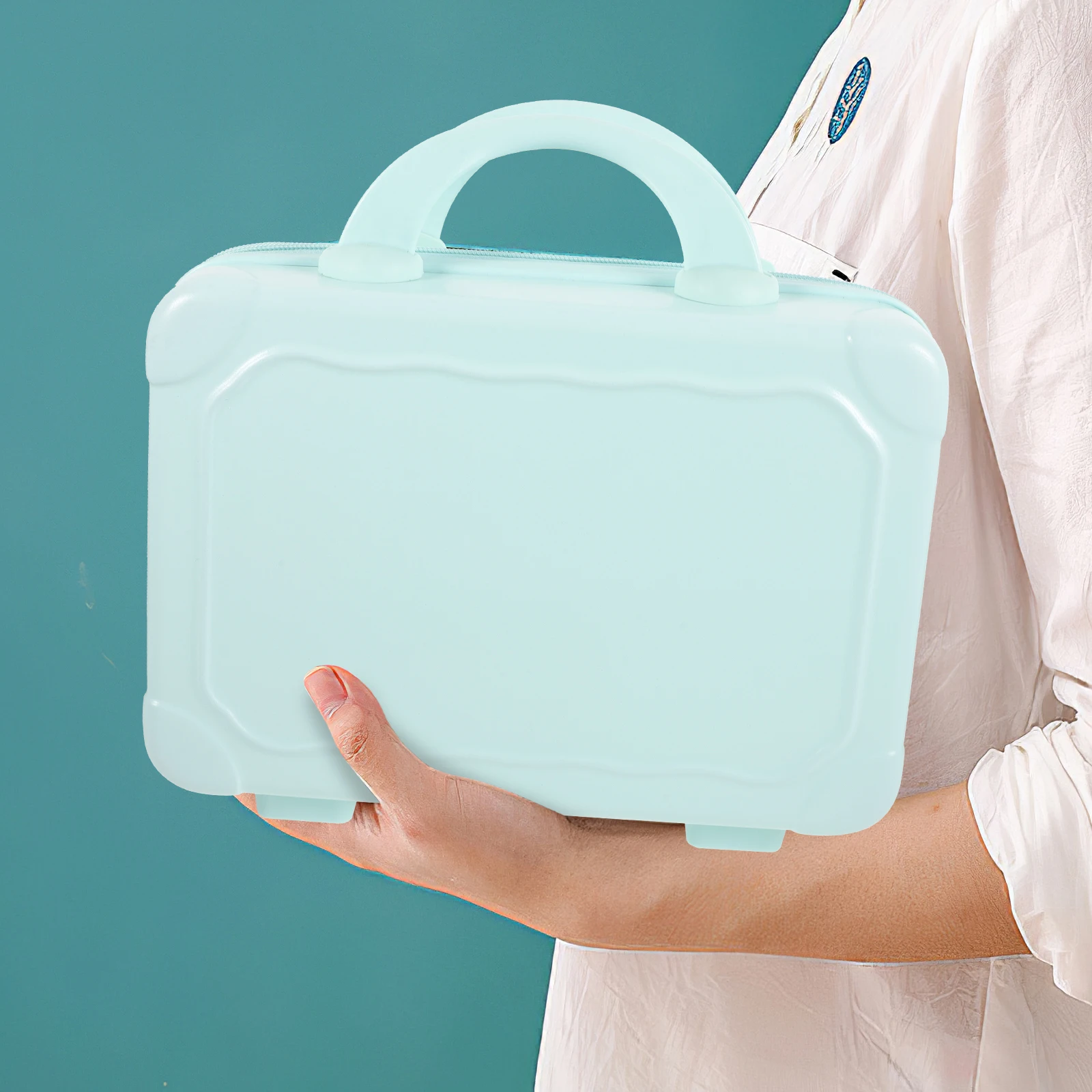 

Case Mini Suitcase Bag Women Travel Makeup Toiletry Purse Luggage Vanity Hard Storage Portable