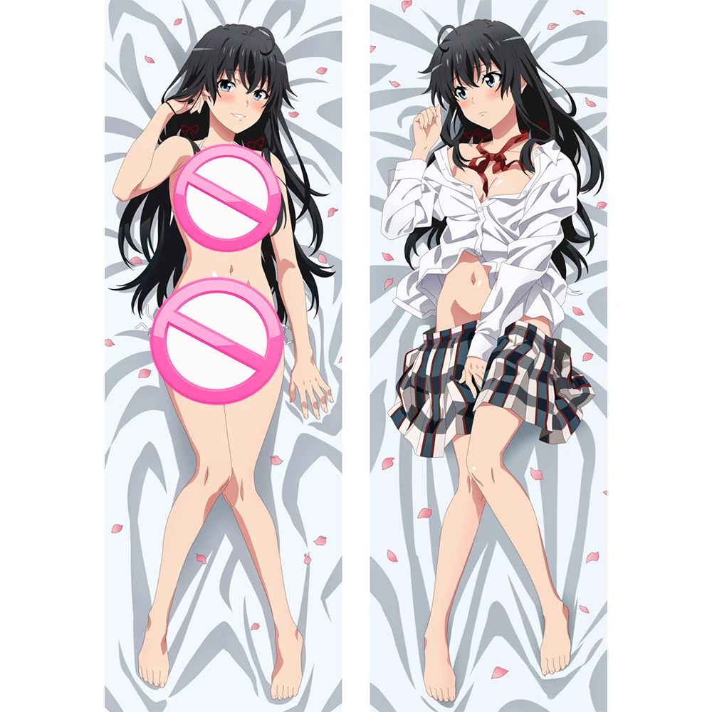 Yukinoshita Yukino Yuigahama Yui Anime Dakimakura okładka 2 nadruk boczny Peachskin 2Way przytulna poszewka na poduszkę Otaku poszewka na poduszkę