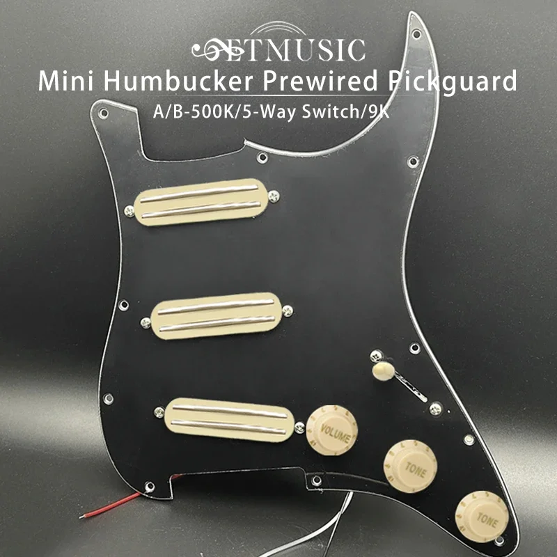 SSS Prewired Guitar Pickguard ST Ceramic Magnet Doule Coil Pickup Scratchplate Assembly for ST Guitar