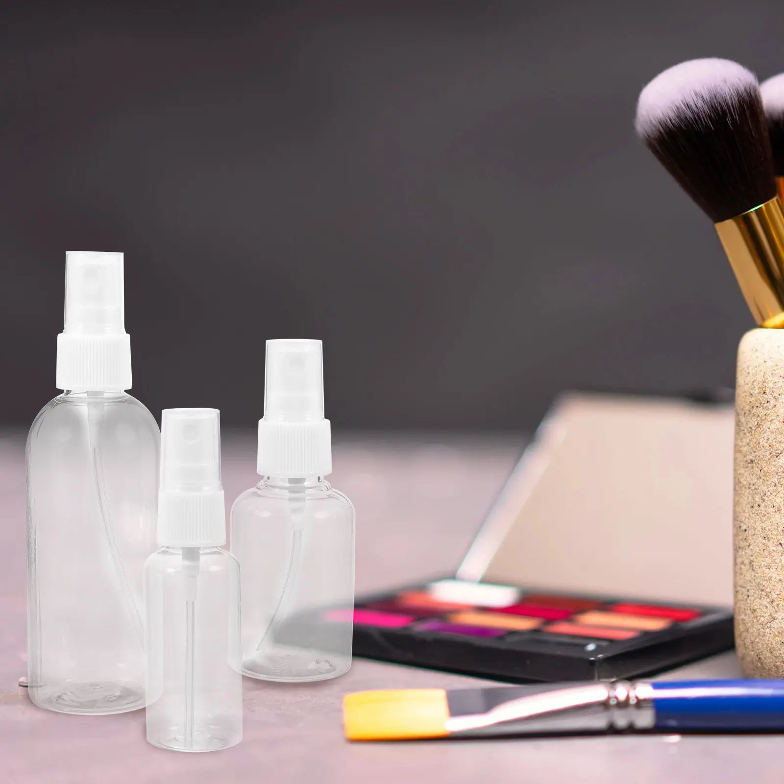 9Pcs Portable Refillable Fine Mist Spray Bottles Clear Travel Liquid Containers for Essential Oils Perfume Face Mist on-The-Go