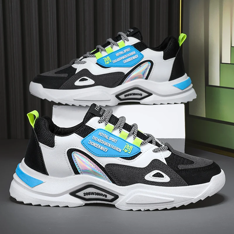 

Spring Men Sneakers Fashion Breathable Mesh Running Shoes Outdoor Designer Men Anti-slip Platform Casual Shoes Zapatillas Hombre