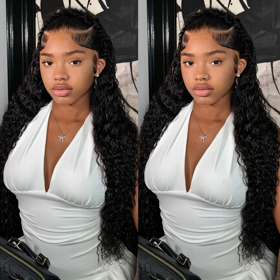 

Deep Wave Lace Front Human Hair Wigs For Black Women Pre Plucked Brazilian Hair 13x4 Deep Wave Frontal Wig 13x6 Hd Lace Wig