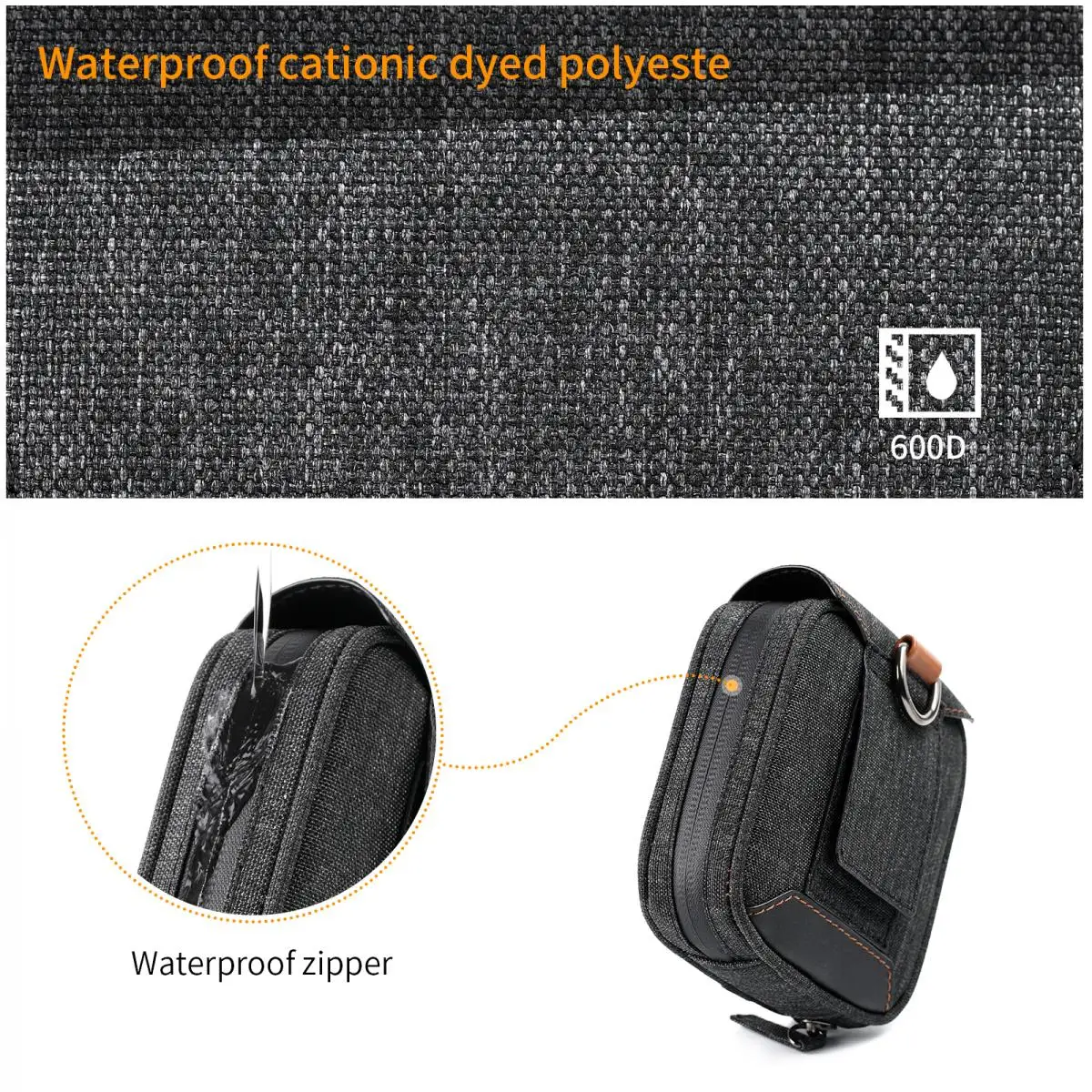 K&F Concept Filter Pouch Case 4 Pockets for 4 Pcs 37mm-95mm Filters Water-Resistant Dustproof Filter Bag