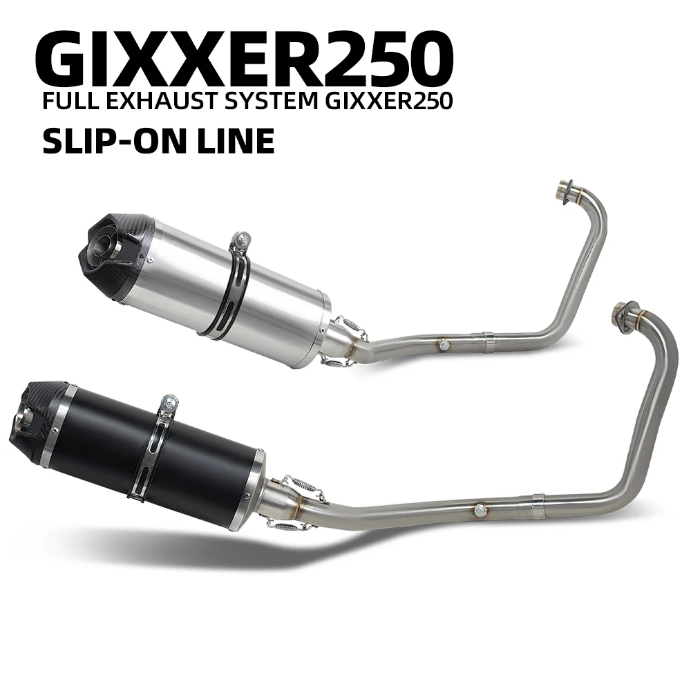 

VSTROM250SX Exhaust System For Suzuki SF250 GIXXER250 VSTROM250 Motorcycle Exhausts Pipe Kit Rally Motorbike Manifold Muffler