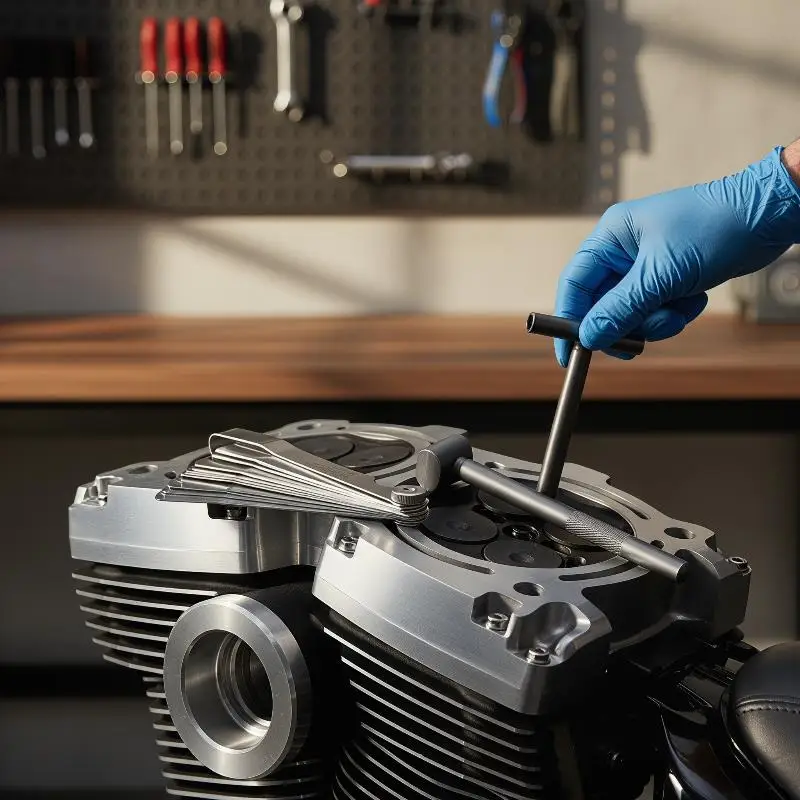 Versatile Motorcycle Valve Adjustment Tools Equipped with Spanner and Feeler Gauge for Quality Engine Work - view 2