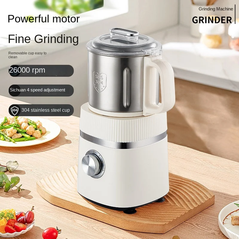 Grain Mill for Home Use with Herb and Meat Grinding Function Multifunction Electric Blender for Grinding Grains Herbs and Meat