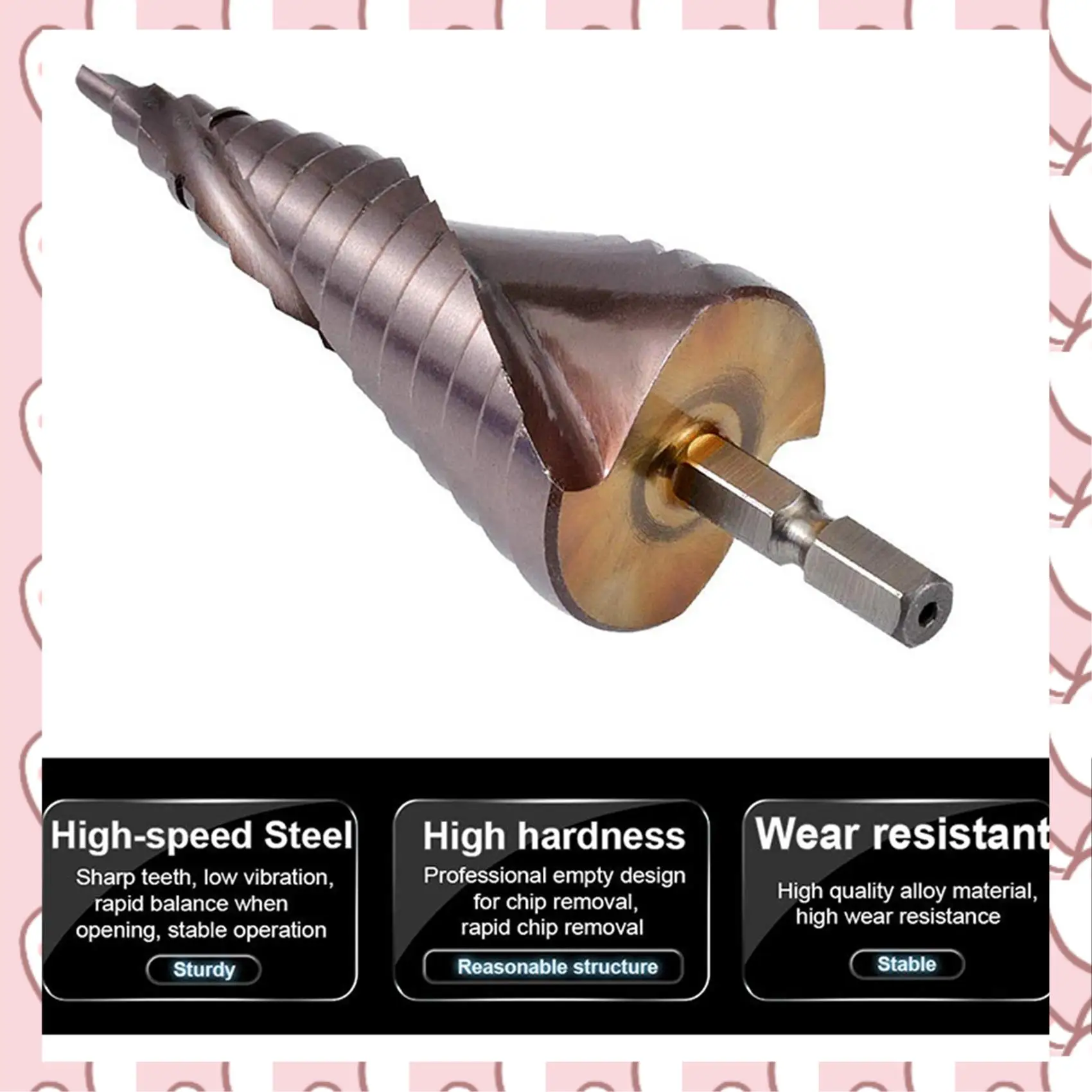 

HHTL 3X M35 HSS Co Step Drill Bit Cobalt Cone Drill Bits 4-32Mm Wood Stainless Steel Metal Hole Saw Tool Set Hex
