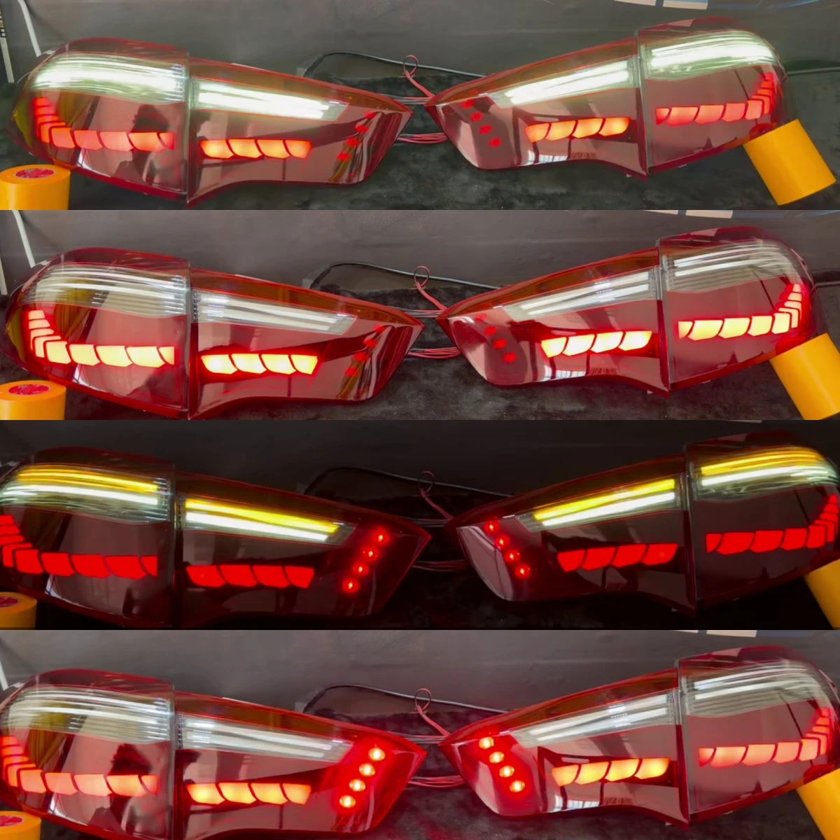 Led tail light assembly for Kia k2 custom brake Reverse lights with dynamic turn signal