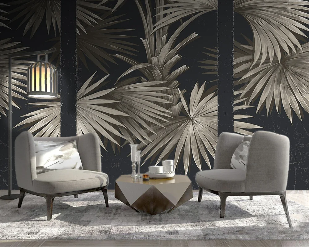 

beibehang Custom new modern minimalist tropical plants bedroom living room background papel de parede wallpaper