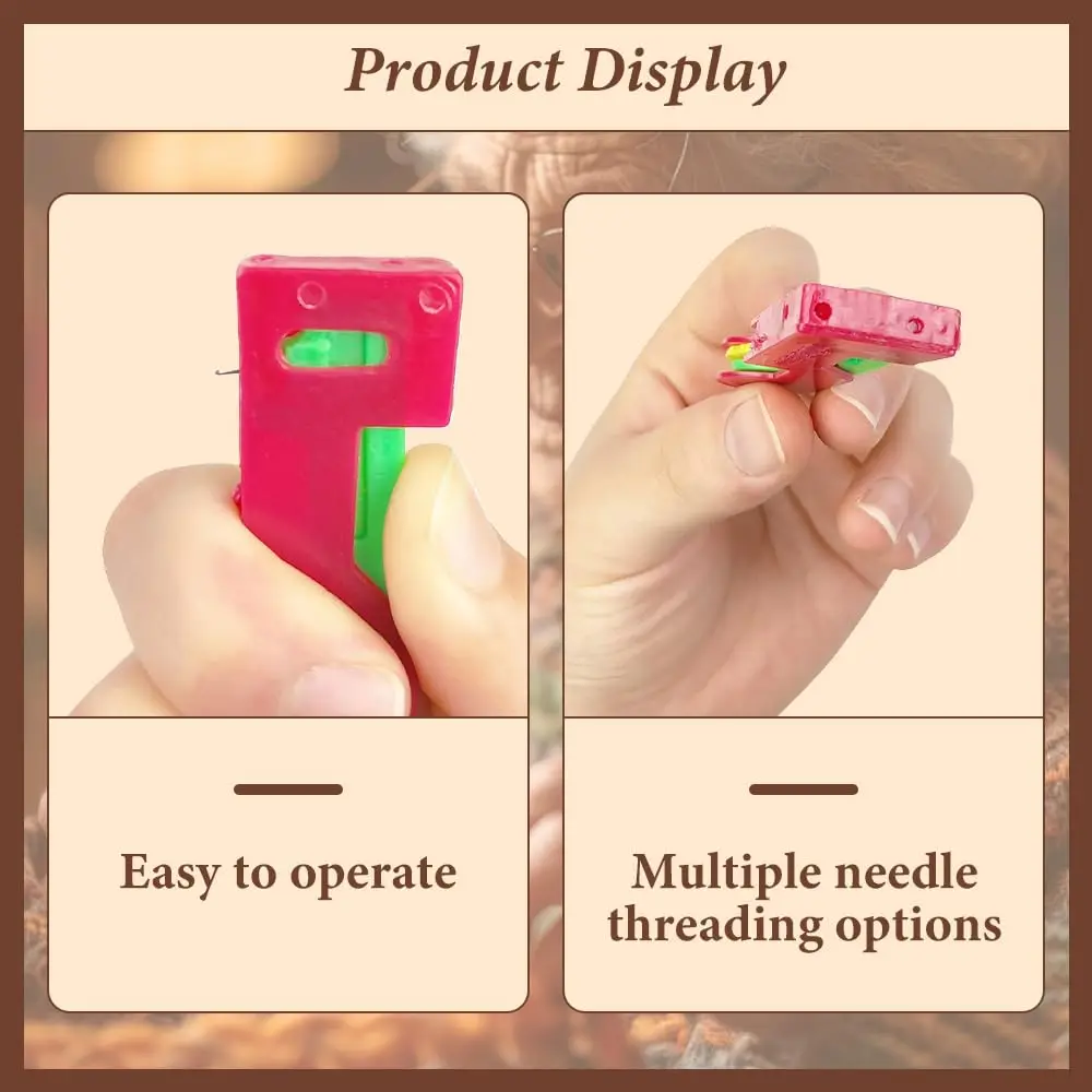 New Sewing Tool Lightweight Automatic Plastic Needle Threader Innovative Sewing Aid for Elderly Friendly