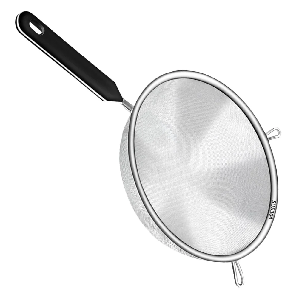 

Stainless Steel 304 Fine Mesh Strainer 40 Mesh for Cooking Filtering Oil Soy Milk Residue Fryer Scoop Food Strainer Tool