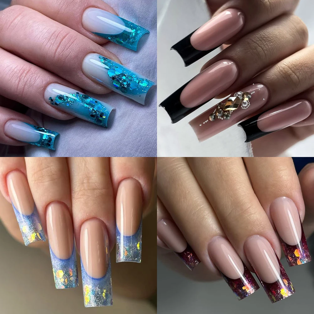 TP 140pcs/box Dual Nail Forms Acrylic False Nail Tips Poly Nail Gel Full Cover Top Forms for Extension Quick Building Gel Molds