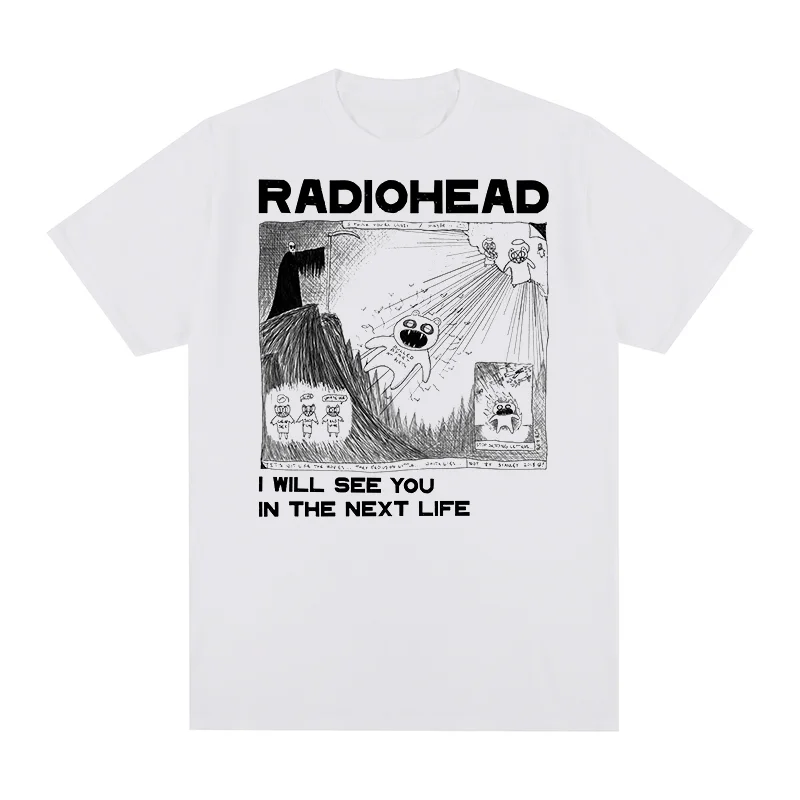 Radiohead vintage camiseta rock band camisas roupas de algodão dos homens t camisa nova camiseta das mulheres topos