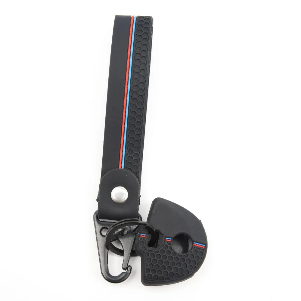 Soft Silicone Key Fob Case For BMW F750GS F850GS R1200GS R1250GS S1000XR S1000RR G310R G310GS Motorcycle with swivel clip
