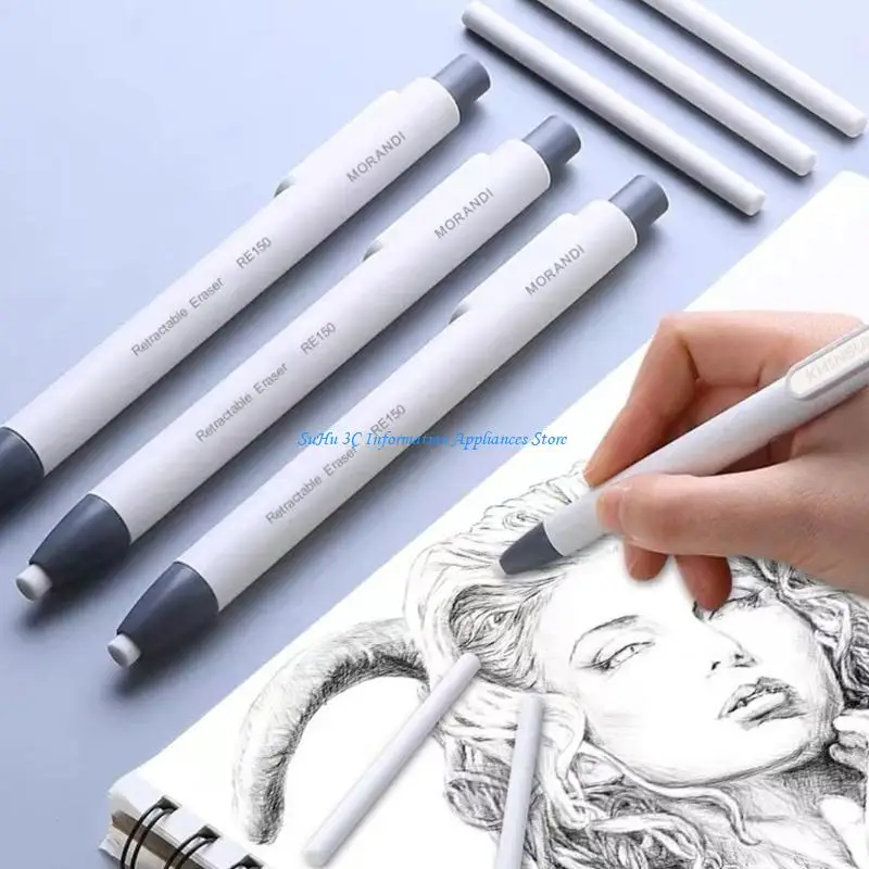  Retractable Pencil Eraser Refillable Press Action Pencil Eraser Easy Erasing for Writing Drawing  Stocking Fillers