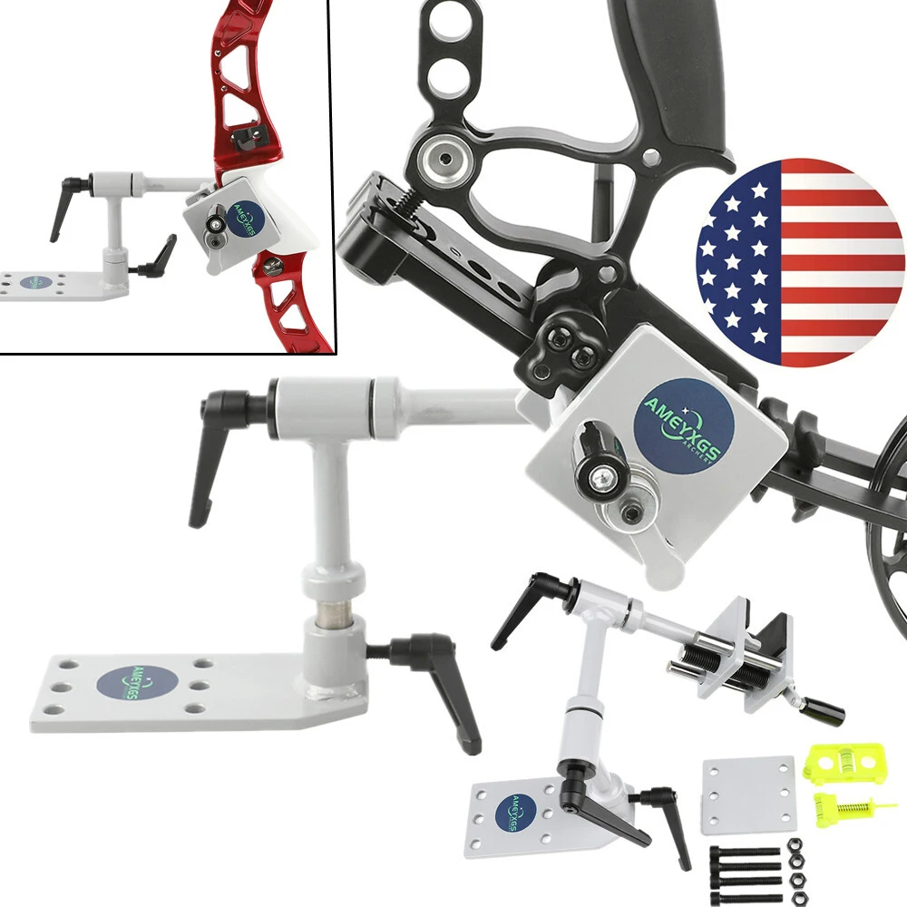 

1 Set Recurve Compound Bow Vise Metal Fixed Bracket Stand Bow Adjustment Tool Multi-angle Regulator Equipment Archery Hunting