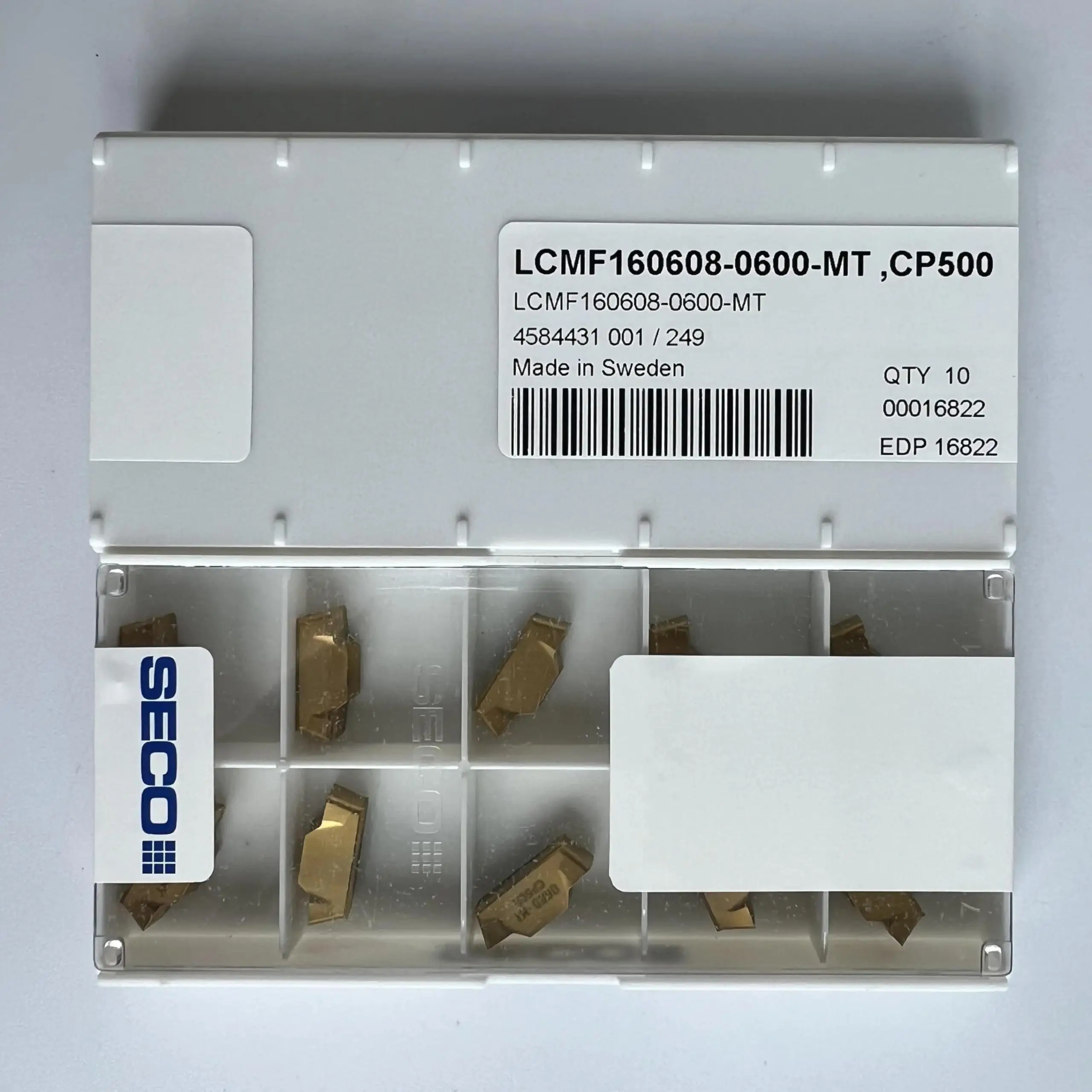 LCMF160608-0600-MT, CP500 /Original genuine CNC alloy blade 10 PCS