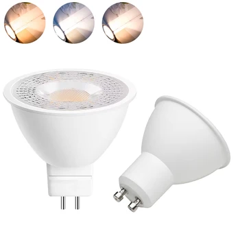 Faretto LED dimmerabile 6W 7W GU10 MR16 110V 220V 12V 24V Lampadina LED Lampada LED bianca calda/fredda/neutra per la decorazione domestica