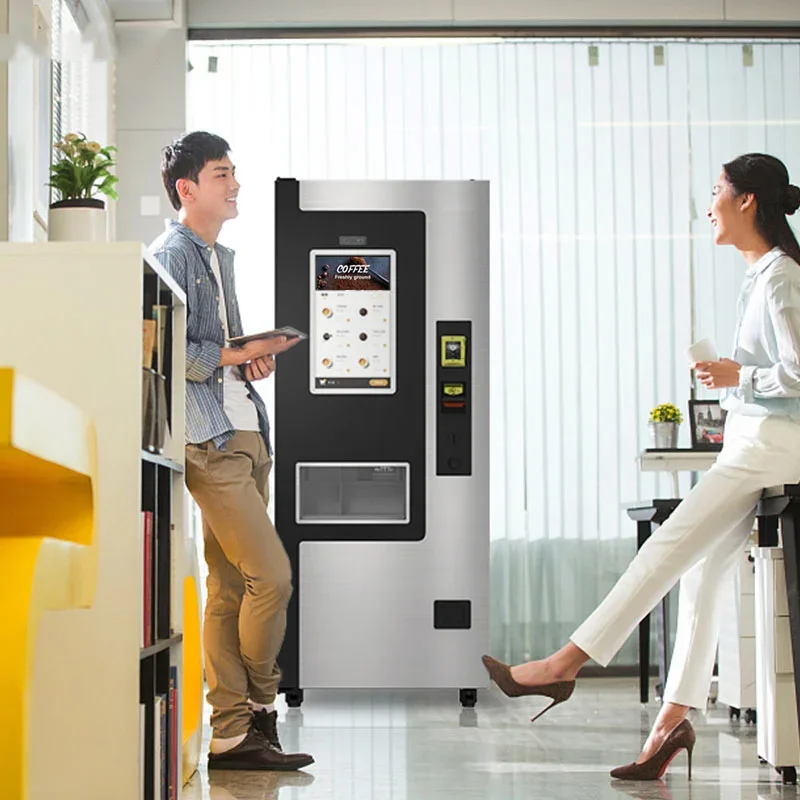 Commercial Espresso Coffee Vending Machine Fully Automatic Touch Screen Freestanding Coffee Drink Dispenser for Sale