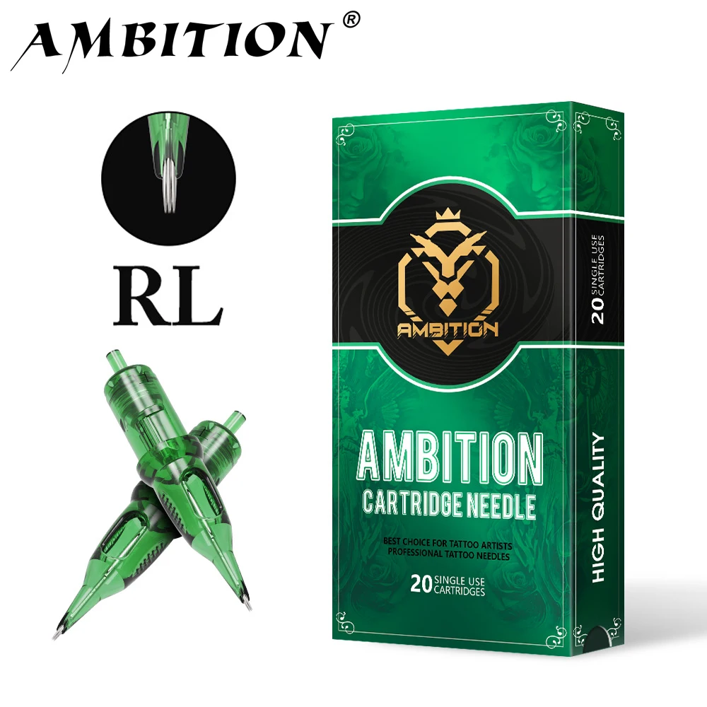 

Ambition T-rex RL Tattoo Ink Cartridge Needle 20pcs Round Liner 1RL 3RL 5RL 7RL 9RL 11RL 0.25MM 0.35MM For Tattoo Machine Supply