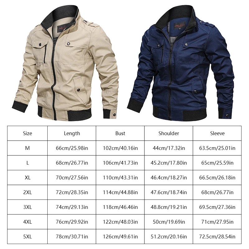 Men Business Jacket Cargo Casual Clothing Autumn Winter Jackets Coats Outdoors Male Bomber Jacket Clothes Fashion Outerwear Tops