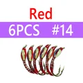 6 piezas talla 14 rojo