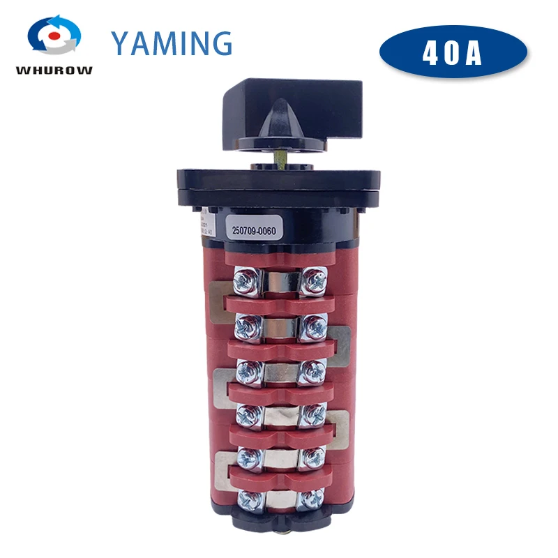 KDHC-40/6*10 interruptor de leva giratorio diez posiciones 6 polos 40A Selector de cambio para fabricante de máquinas de soldadura Bx6