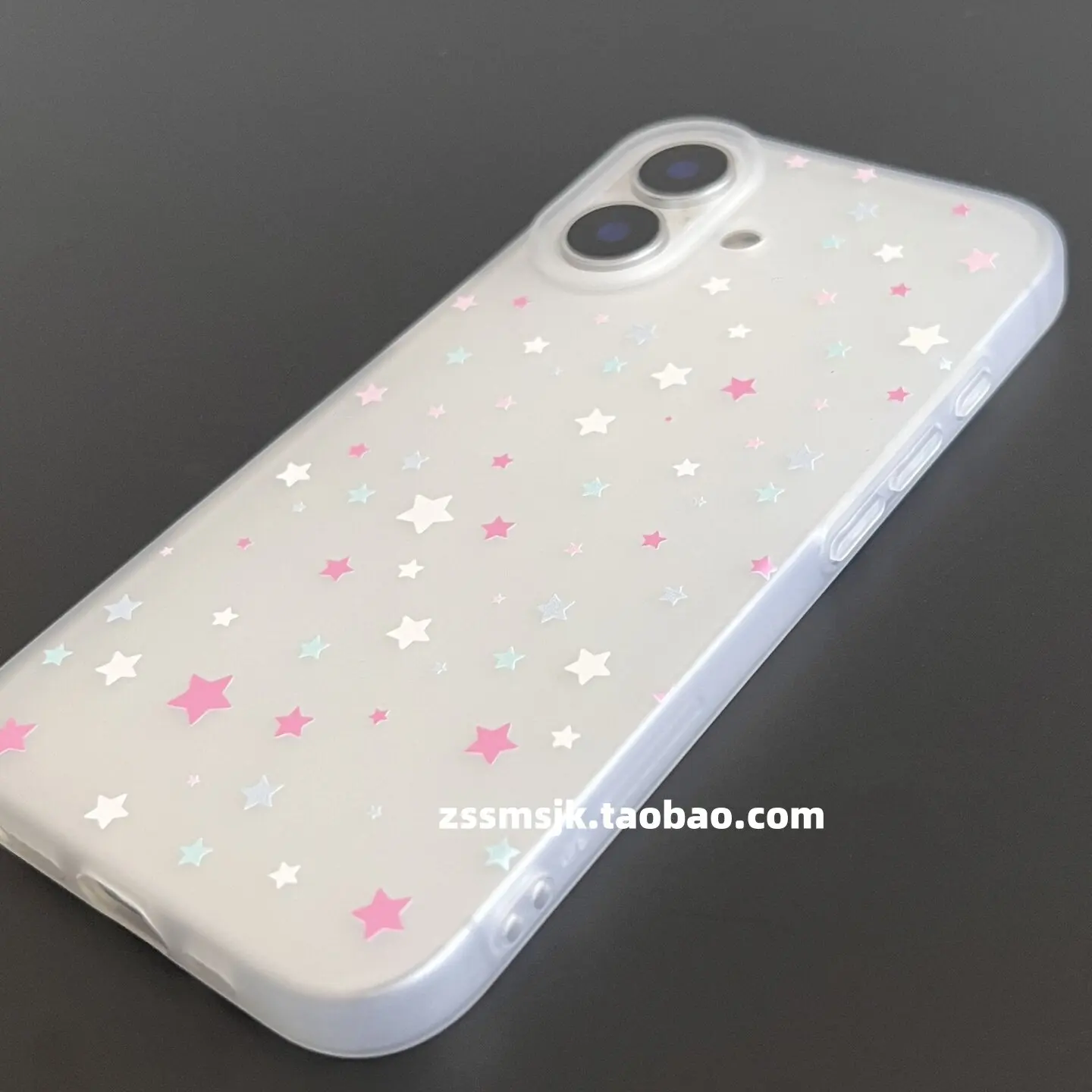 Korean Ins Colorful Star Matte Kawaii Girl Phone Case For iPhone 17 16 E 15 14 13 12 11 Pro XR X Max 7 8 Plus Mini Y2K Cover ﻿ - view 2