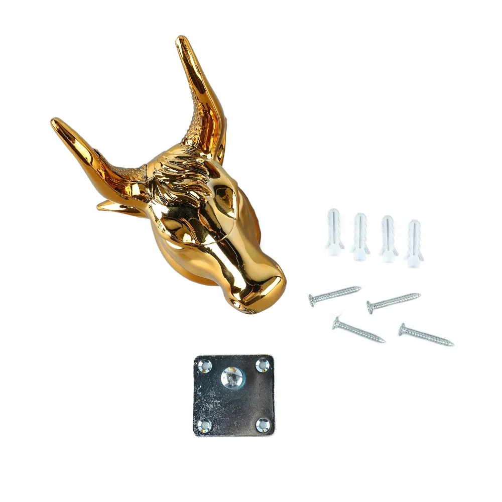 Strong Load Bearing Guitar Wall Mount Wall Mount Design Bull Shape Guitar Holder Hook Golden Guitar Wall Hanger Music Room