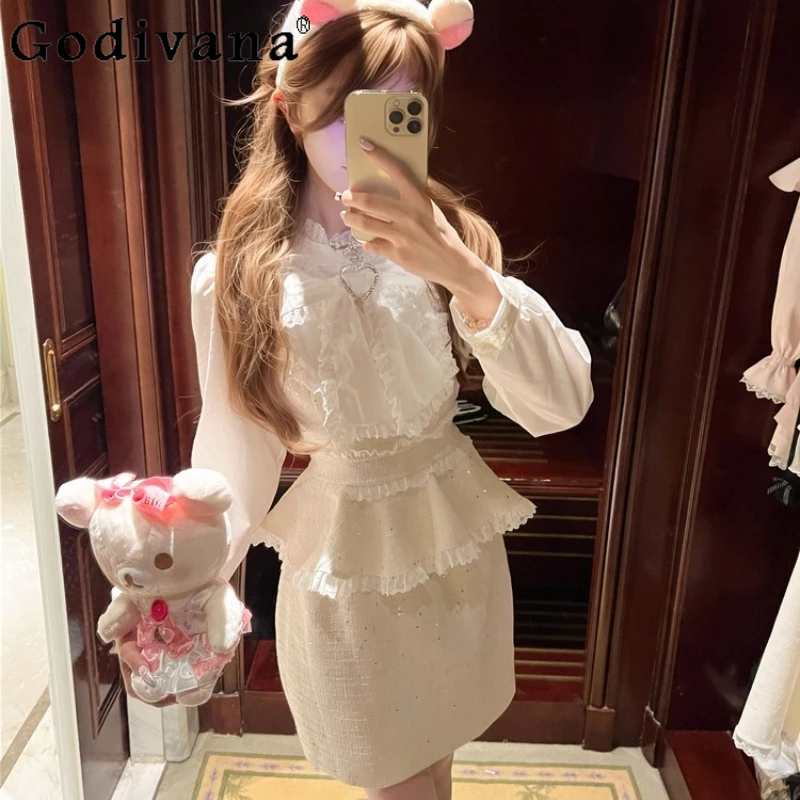 

Gentle French Princess Lace Dress for Girls Original New Long Sleeve Sweet Cute Dress Women's Lace Elegant Birthday Dress