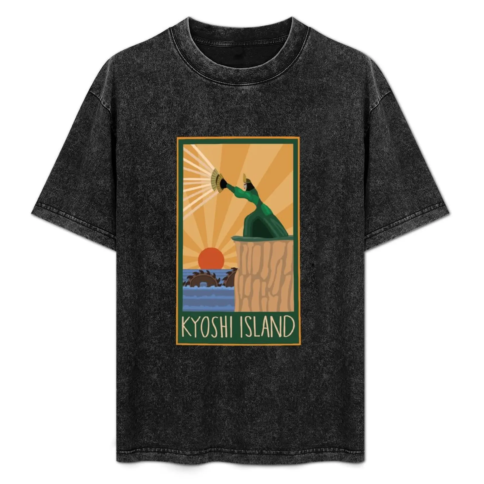 

Kyoshi Island Print w/ the Unagi T-Shirt Casual Basic Street Style T-Shirt