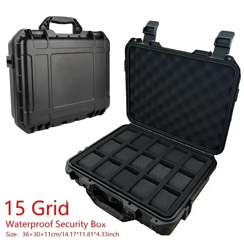 15 Slot Plastic Watch Case Portable Waterproof Watch Case Is Used To Store Watches Tool Box