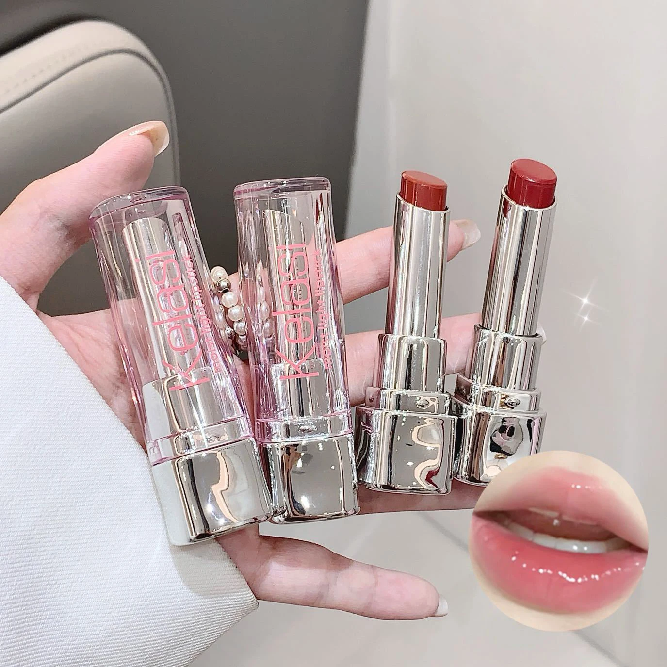 Kelasi Mirror Jelly Lipstick Low Saturation Light Complexion Watery Radiance Nawilżający rozjaśniający naturalny balsam do ust Makijaż