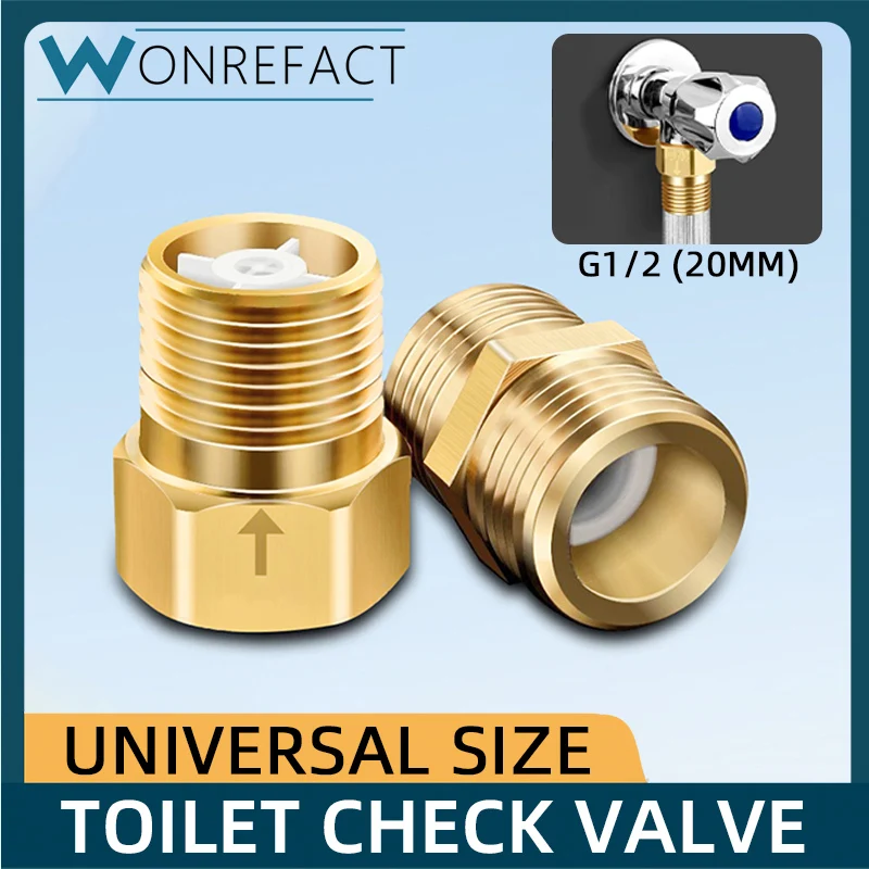 One-way check valve all-copper toilet anti-return bathroom water pipe stop valve anti-return water backflow check valve accessor