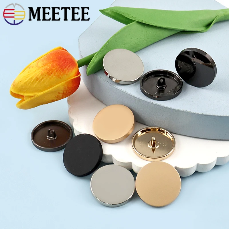

20Pcs 10-40mm Metal Flat Round Button Jacket Shirt Decorative Sewing Buttons Down Coat Clothes Closure Buckles DIY Accessories