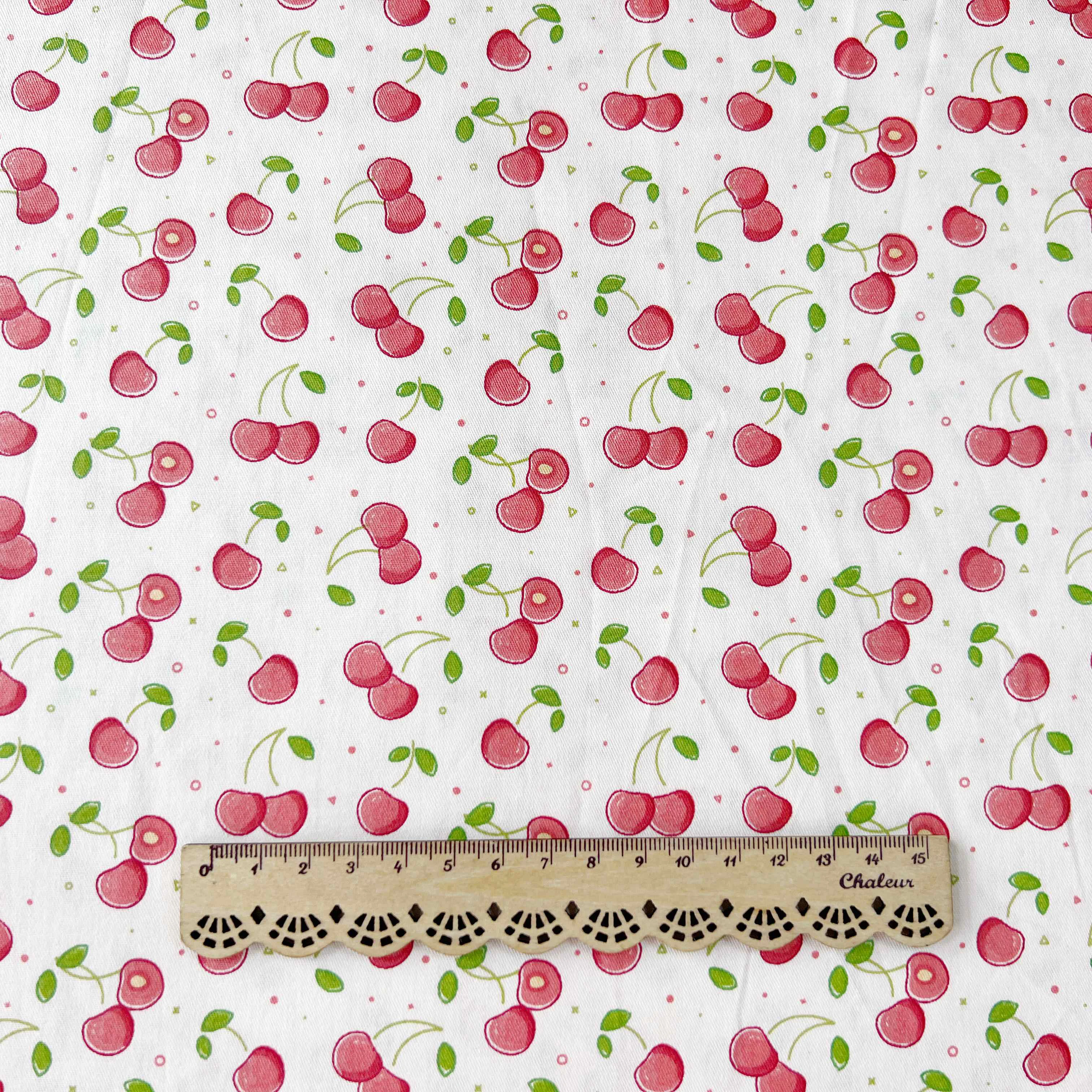 Diy roupa de cama vestido retalhos tecido crianças trabalho manual pano algodão tecido telas para retalhos cereja frutas tecido algodão
